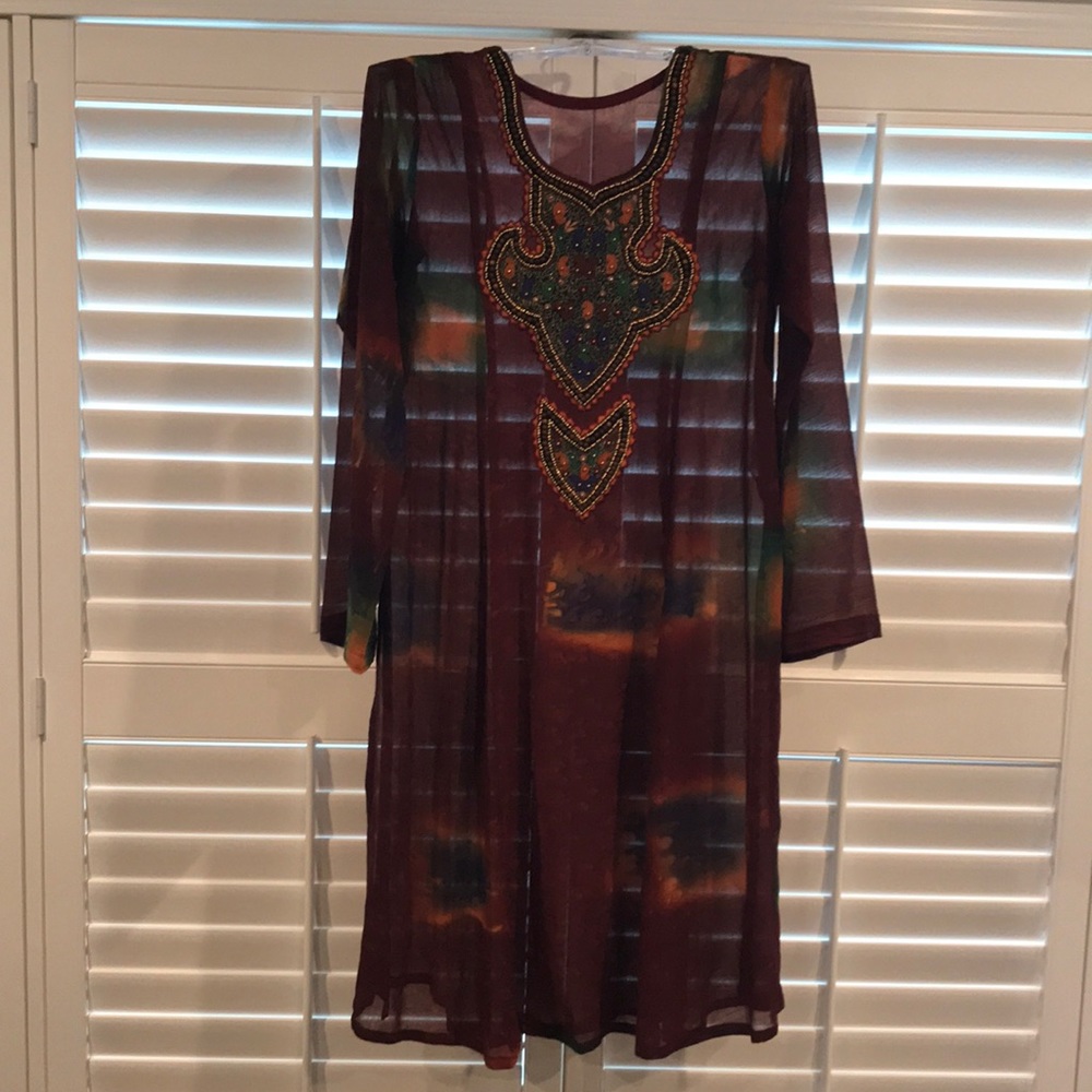 Elegant tunic beaded & embroidered details
